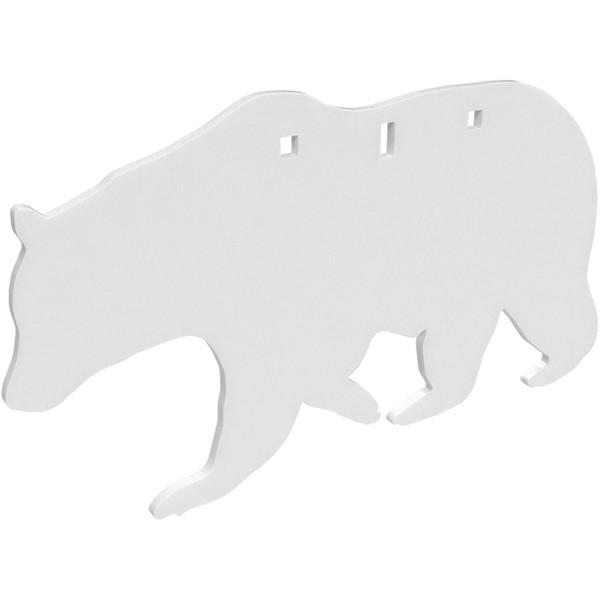 Birchwood Casey Ar500 Silhouette 3-Hole Bear Target - 3/8 Inch Thick AR500 Steel for Rifle Shooting