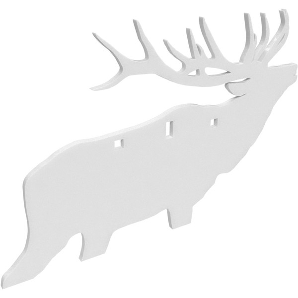 Birchwood Casey AR500 Silhouette 3-Hole Elk Target - 3/8 Inch Thick Steel for Rifle Shooting