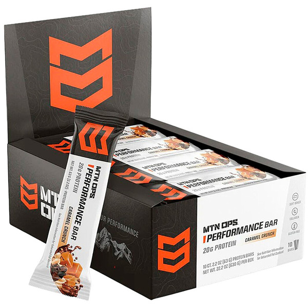 MTN OPS Protein Bar Cookie Dough 10-Pack * High-Protein, Gluten-Free Snack for Energy and Recovery