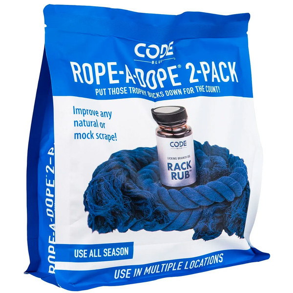 Code Blue Rope A Dope 2 Pack - Scent Attractant and Luring Setup for Deer Hunting