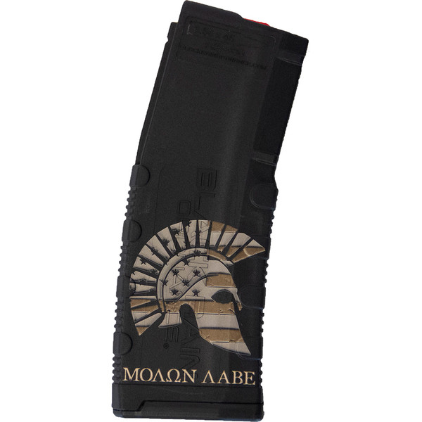 Black Rain Ordnance Molon Labe 30-Round AR-15 Magazine – Impact-Resistant Polymer with Custom Design
