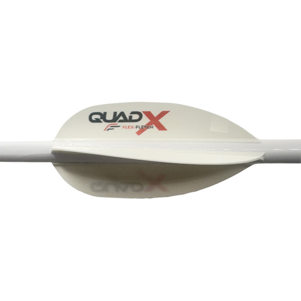 Flex Fletch Quad X Vanes White - 50 Pack for Enhanced Arrow Stability and Speed