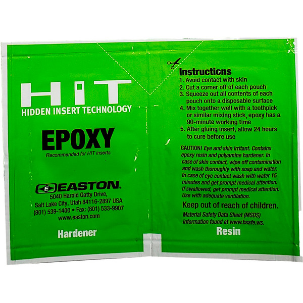 Easton HIT Epoxy Adhesive Pouch 3 Pack - High-Strength Bonding for Arrow Inserts
