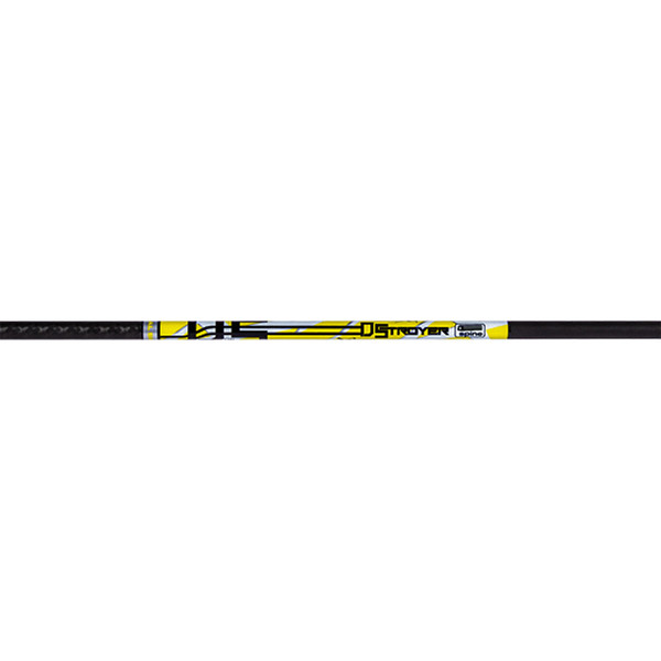 Carbon Express D-Stroyer Shafts 500 - 1 Dozen Yellow Arrow Shafts for Precision Shooting