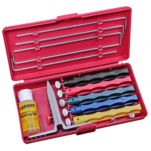 Lansky Deluxe Sharpening System 5 Stone - LKCLX for Precise Knife Sharpening