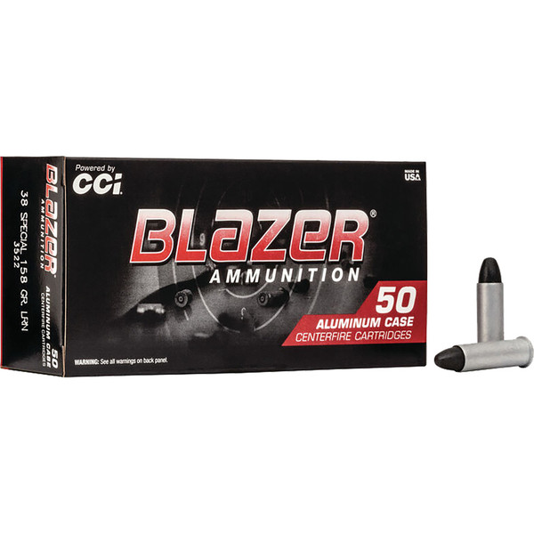 CCI Blazer Pistol Ammo 38 Special 158 Grain Lead Round Nose – 50 Rounds