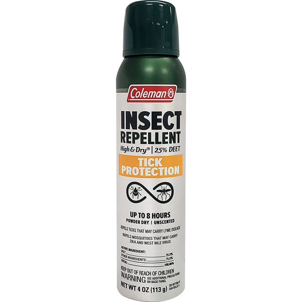 Coleman High and Dry Insect Repellent 4oz with 25% DEET and Tick Protection