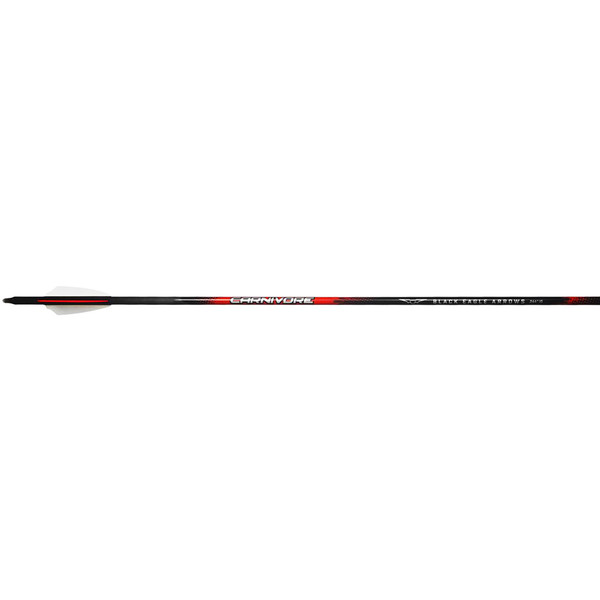 Black Eagle Carnivore Arrows .001 30/50 2.5 inch Shield Cut - 6 Pack