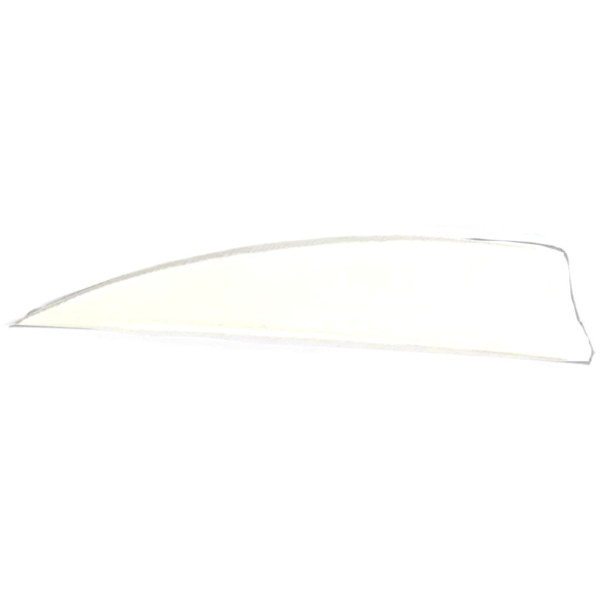 Trueflight Shield Cut Feathers White 3-inch Right Wing Pack of 100 - Precision Arrow Vanes for Archery