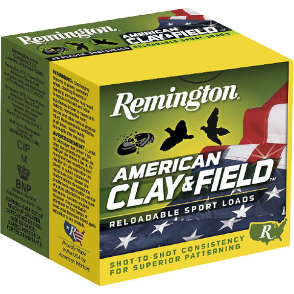 Remington American Clay & Field Loads 12 Gauge 2.75 inch 8 Shot 1 1/8 oz. – 250 Rounds
