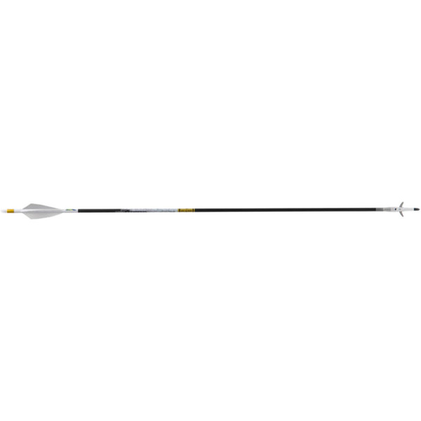 TAC Vanes LRP Pierce Platinum Arrow 3 Fletched 250 Spine - Black, 6 Pack