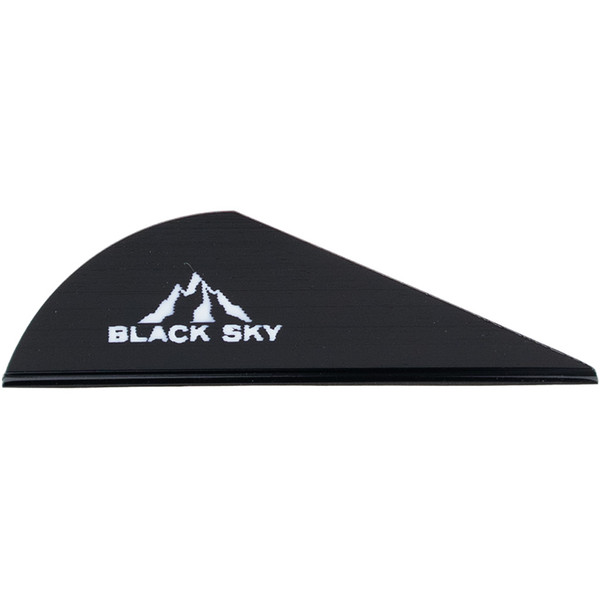 Bohning Black Sky Vane 2-inch Black Archery Vanes, Pack of 100