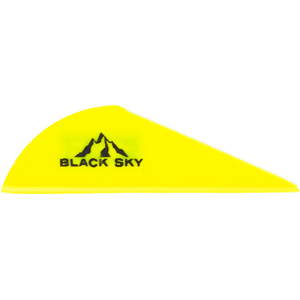 Bohning Black Sky Vane 2-inch Neon Yellow Arrow Vanes, 100 Pack