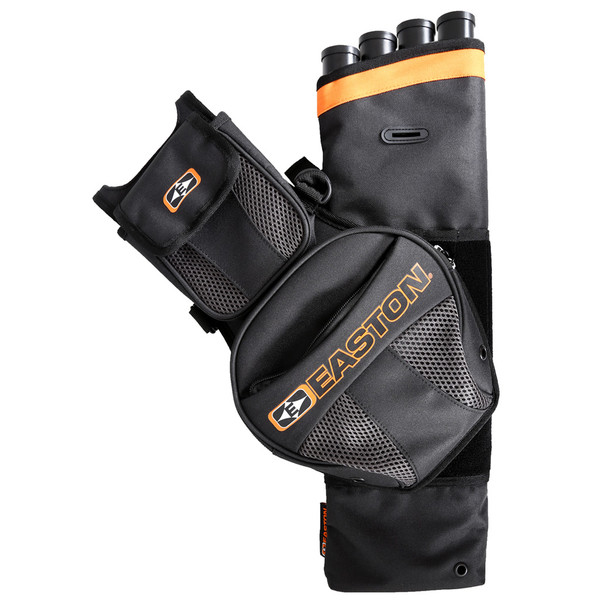 Easton Flipside 4-Tube Hip Quiver Black RH/LH - Versatile Reversible Bow Storage