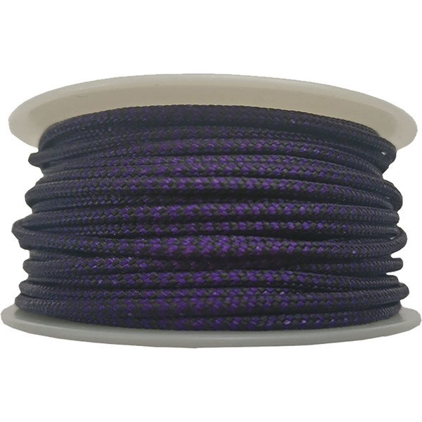 BCY 24 D-Loop Material Purple/Black 1 Meter - Durable Braided Polyester