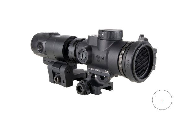 Trijicon MRO SD Patrol Magnifier Combo - 1X Magnification with 3x QD Magnifier and Red Dot Reticle