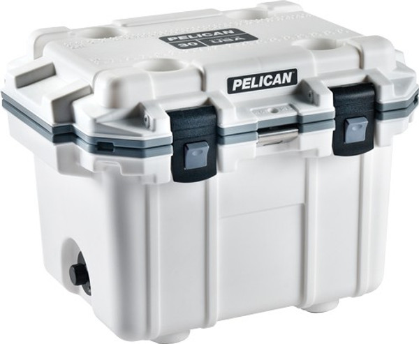 Pelican Cooler IM 30 Quart White and Gray with Superior Ice Retention