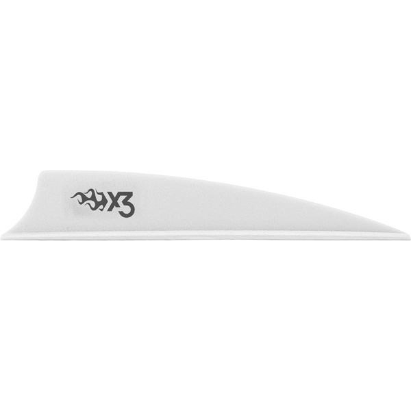Bohning X3 Vanes Shield Cut 3-inch White Arrow Vanes - Pack of 36