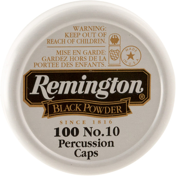 Remington Percussion Caps No. 10 - 100 Pack for Reliable Ignition