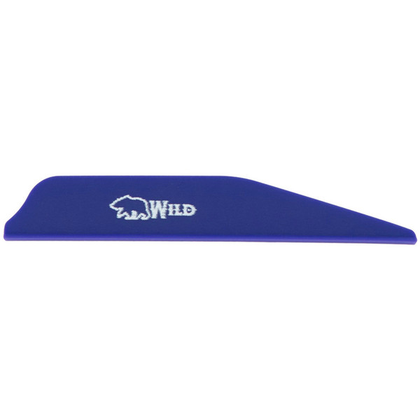 Bohning Wild Vanes 3-inch Blue, 100 Pack - Low-Profile Barebow Vanes for Stable Flight