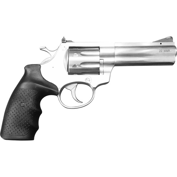 Rock Island Armory AL22M .22 Winchester Magnum Revolver with 4-Inch Stainless Barrel and Rubber Grip