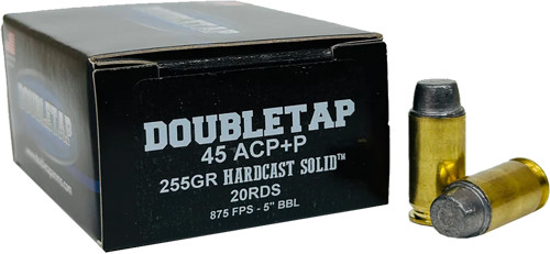 Doubletap 45A255HC20 45 ACP +P 255-Grain Lead Swc Ammunition