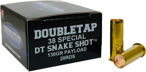 Doubletap 38 Special Snake Shot Ammunition - 50 Grain Hardcast Solid Bullets