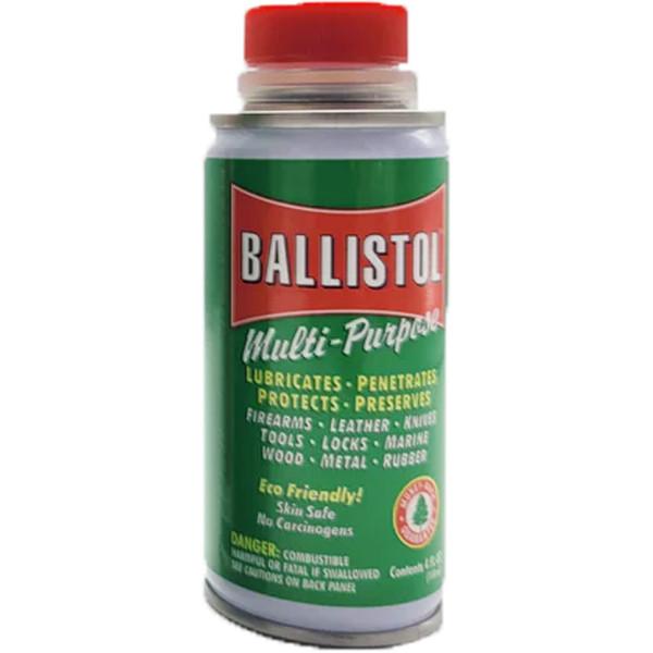 Ballistol Multi-Purpose Oil Non-Aerosol - 4 oz. for Metal, Leather, Wood, Plastic, and Firearm Maintenance