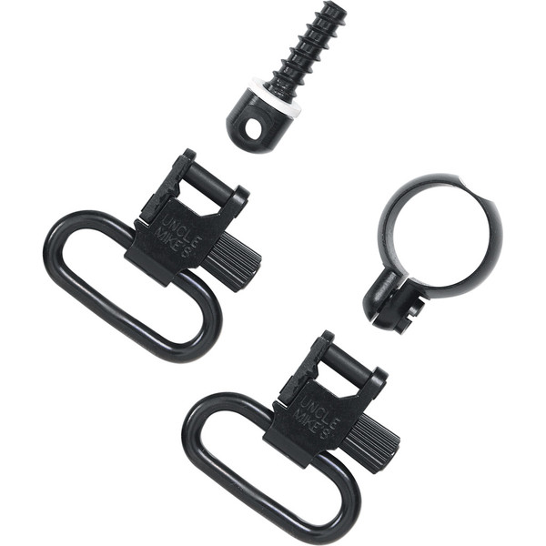 Uncle Mike's QD Swivels 115 RF 1 inch .22 Full Band Blued - Versatile Quick-Detach Rifle Sling Mounts