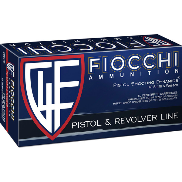 Fiocchi Range Dynamics 40 S&W 170 Gr. FMJTC Pistol Ammo - 50 Rounds
