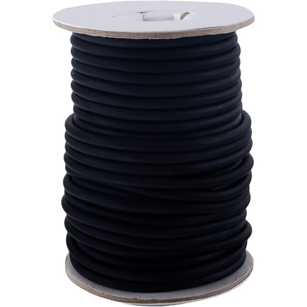 GWS Rubber Tubing 50 ft. Black - Durable Latex Peep Tubing for Industrial and Plumbing Applications