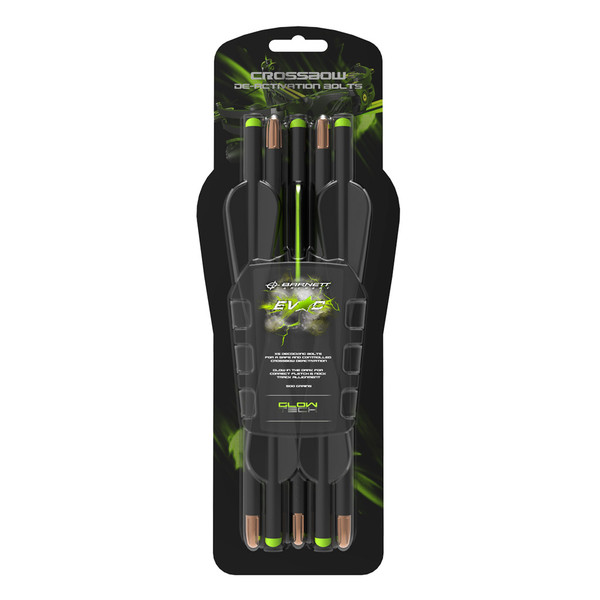 Barnett Evac Decocking Bolt 5 Pack – Safe Crossbow Deactivation with Glow-in-the-Dark Fletch