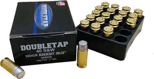 Doubletap 40 S&W 200 Grain Flat Nose Reloadable Ammunition - Part #40200HC