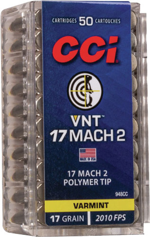 CCI VNT 17 Mach 2 17Gr Varmint Ammo - Part Number 948CC