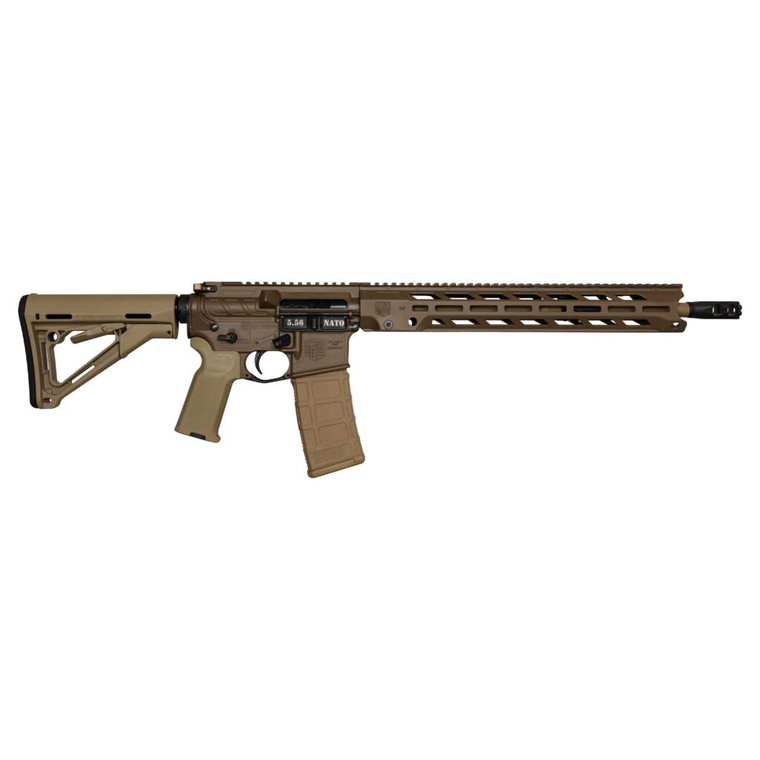 "Diamondback Obsidian DB15 AR Rifle - Brown | 5.56NATO | 16"" Barrel | 15"" M-LOK Handguard"