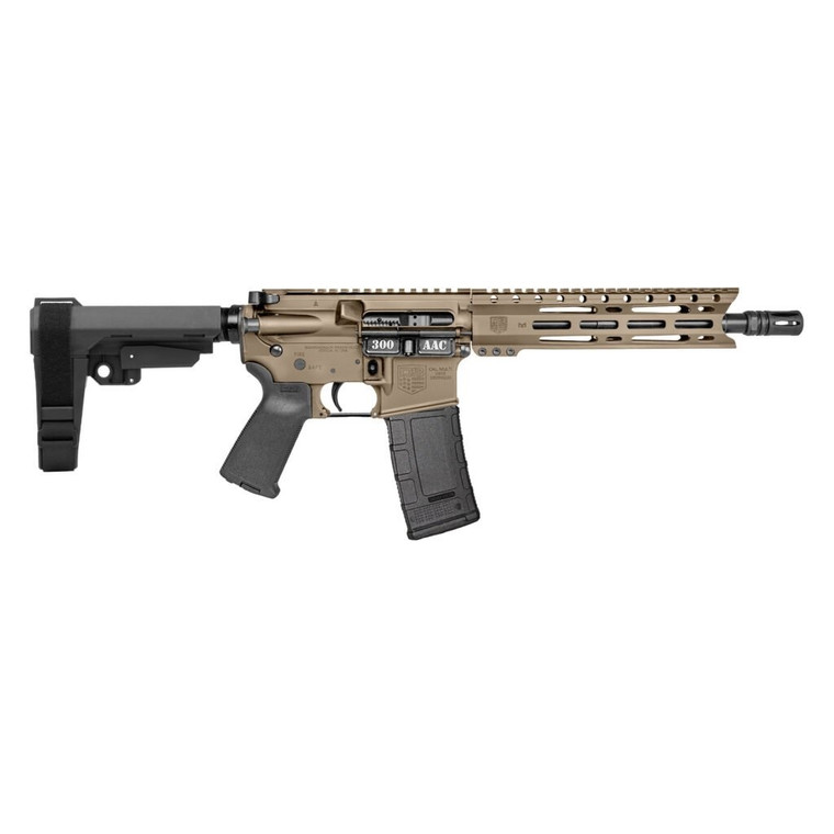 "Diamondback Firearms Carbon DB-15 300 BLK Semi-Auto Pistol - Flat Dark Earth | 10"" Threaded Barrel | SBA3 Arm Brace | 1x30rd Mag"