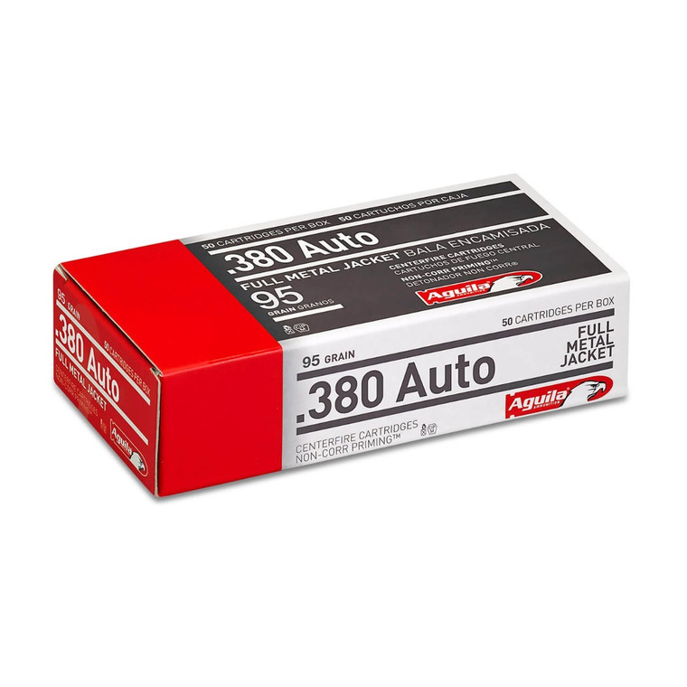 Aguila .380 Auto Handgun Ammo - 95 Grain FMJ | 50rd Box | Part 1E802110