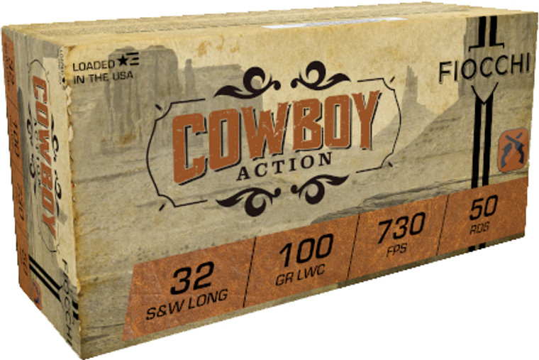 FIOCCHI 32 S&W LONG 100GR LEAD