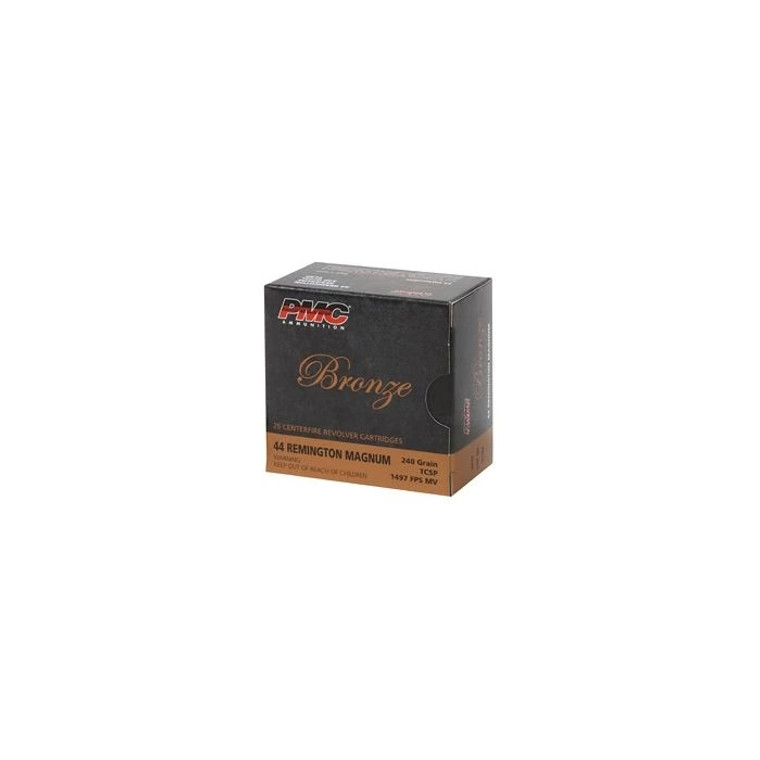 PMC Ammunition Bronze .44 Magnum Handgun Ammo - 240 Grain TCSP | 25rd Box