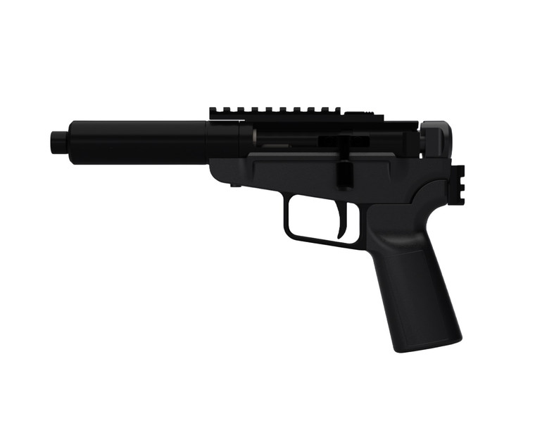 "Dark Mountain Arms STOWAWAY Single-Shot Pistol - Black | 5.7x28 | 5"" Threaded Barrel | Optic Ready | Rear Picatinny Rail"