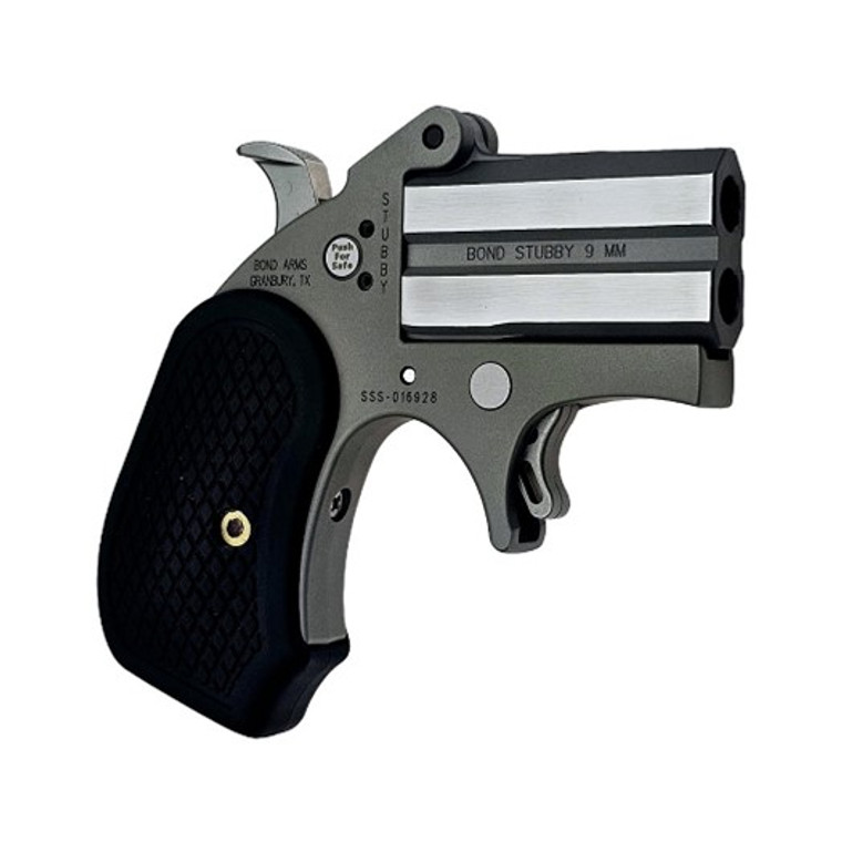 Bond Arms Stubby 9mm SS - Compact Single Action Handgun with Bead Blasted Matte Finish