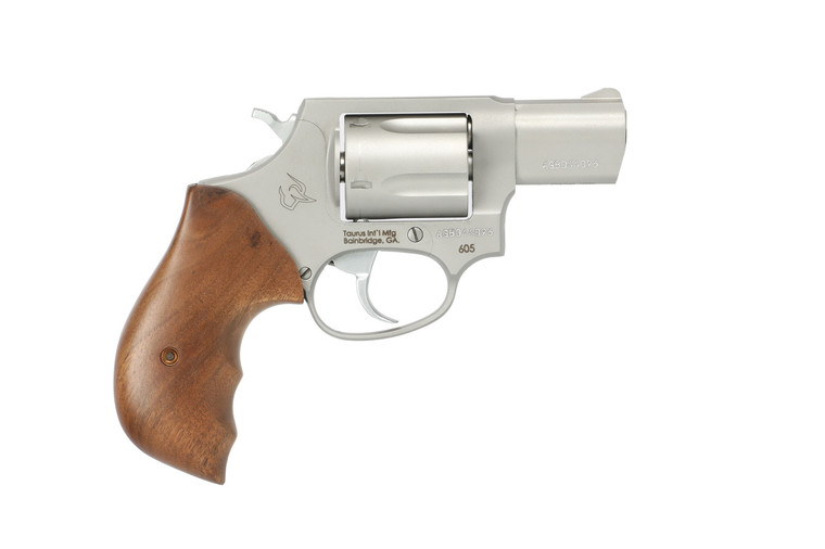Taurus 605 .357 Magnum / .38 Special Stainless Steel Revolver with Walnut Grips - 2.5 Inch Barrel