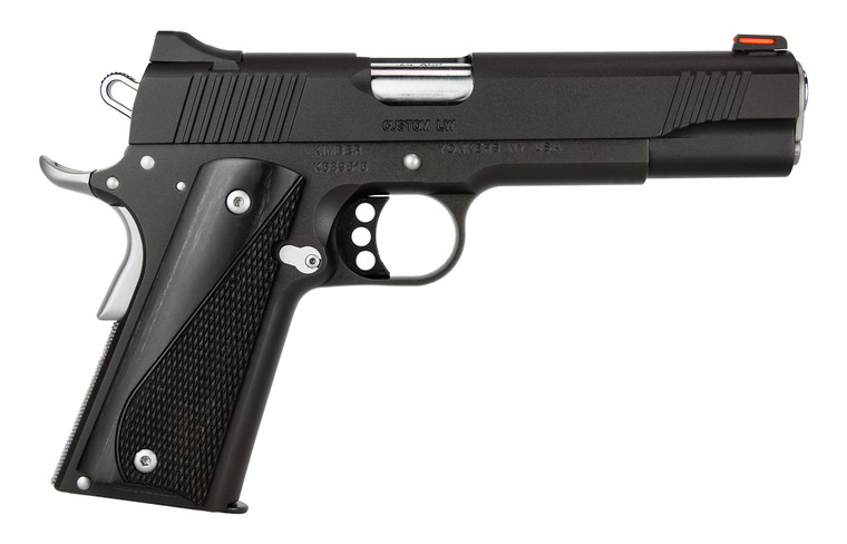 Kimber Custom LW Nightstar .45 ACP Semi-Auto Pistol with Black Finish and Red Fiber Optic Sights