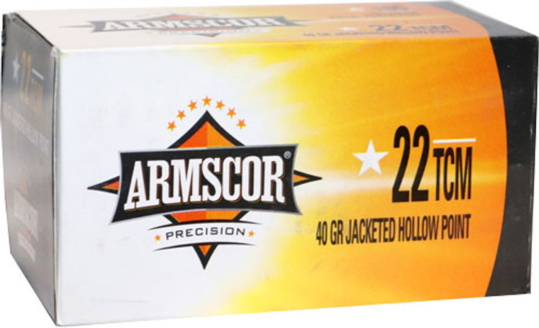 ARMSCOR 22 TCM 40 Grain Jacketed Hollow Point Ammo (Part #50326)