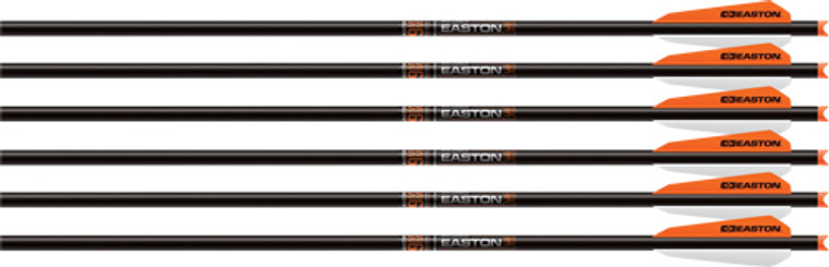 Easton XBOW Bolt 9mm Carbon Arrow - High Strength Carbon Composite, Orange/White
