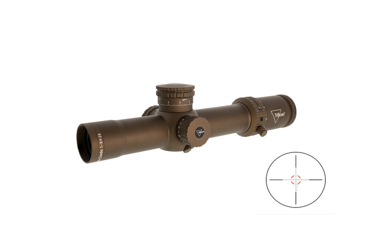 Trijicon Credo 1-8x28 Coyote Brown Rifle Scope with Illuminated MOA Red/Green Reticle