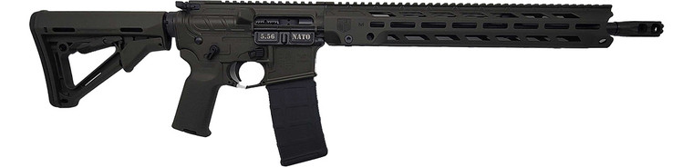 Diamondback Firearms Obsidian DB15 Semi-Auto Rifle - 5.56 NATO, OD Green, 16-Inch Threaded Barrel with Magpul MOE Stock