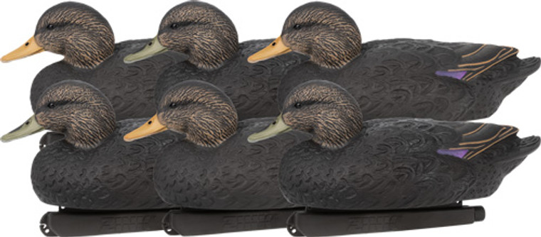 Zink ZNK-DYBLK Life Size Black Duck Floaters * Pack of 6