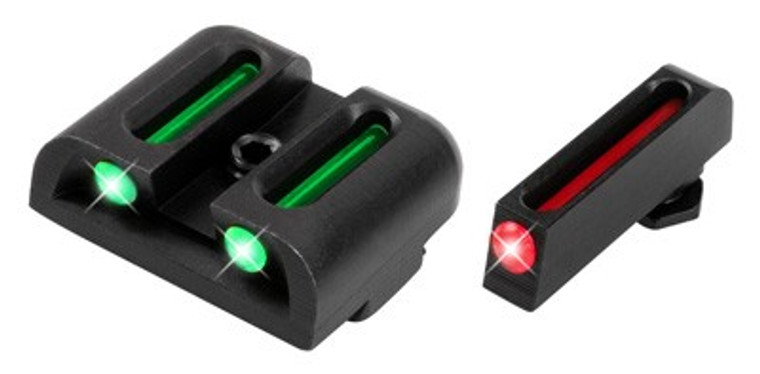 TruGlo Fiber Optic Sight Set for Glock Glocks Low Set * Red Front and Green Rear for Improved Accuracy