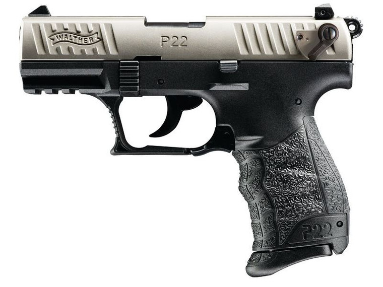 Walther Arms P22Q 22LR Semi-Auto Pistol 10+1 Nickel Finish - Part Number 5120725